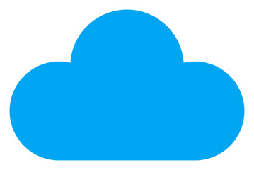 Cloud vector icon on a white background. An isolated flat icon illustration of cloud.