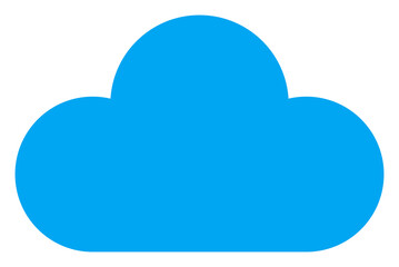 Cloud vector icon on a white background. An isolated flat icon illustration of cloud.