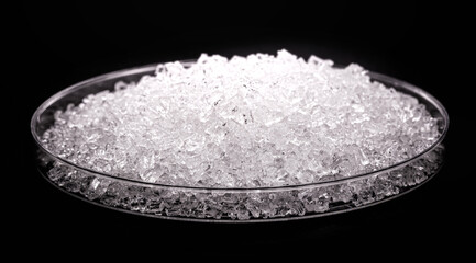 Sodium acetate, called sodium ethanoate, a colorless crystalline compound, containing sulfuric acid