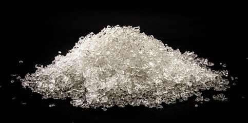Obraz na płótnie Canvas Sodium acetate, called sodium ethanoate, a colorless crystalline compound, containing sulfuric acid