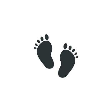 Vector sign of the footprint symbol is isolated on a white background. footprint icon color editable.