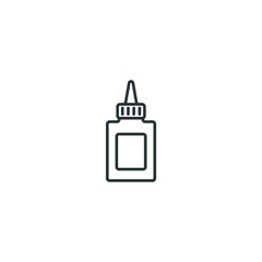 Vector sign of the glue symbol is isolated on a white background. glue icon color editable.