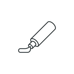 Vector sign of the glue symbol is isolated on a white background. glue icon color editable.