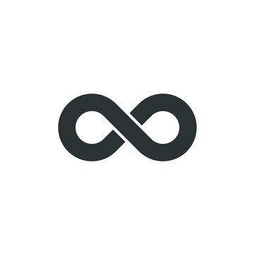 Vector sign of the Infinity loop symbol is isolated on a white background. Infinity loop icon color editable.