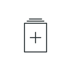 Vector sign of the layer symbol is isolated on a white background. layer icon color editable.