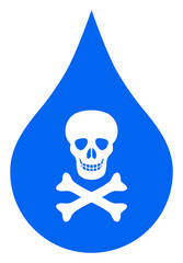 Toxic drop vector illustration on a white background. An isolated flat icon illustration of toxic drop.