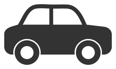 Automobile vector icon on a white background. An isolated flat icon illustration of automobile.