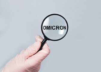 Omicron variant of coronavirus. Studying new mutation of covid.