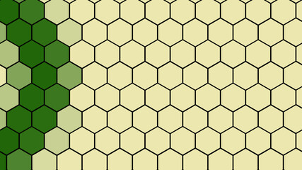 3D rendering of a background based on a hexagonal technological grid for an unusual bright design of presentations, websites and publications
