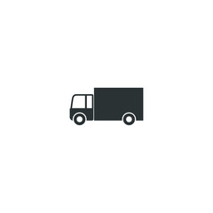 Vector sign of the truck car symbol is isolated on a white background. truck car icon color editable.