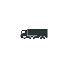 Vector sign of the truck car symbol is isolated on a white background. truck car icon color editable.