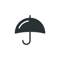 Vector sign of the umbrella symbol is isolated on a white background. umbrella icon color editable.