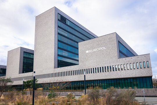 The Hague, Netherlands - November 2021: Headquarter of Europol, European Union's law enforcement agency in the city of The Hague, Holland.