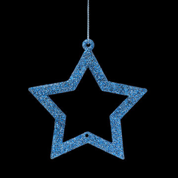 Hanging Christmas tree toy. The blue shiny star