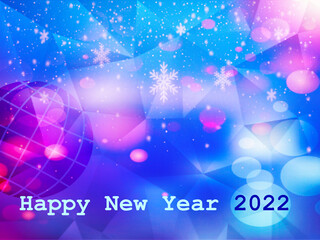 Happy New Year 2022 postcard