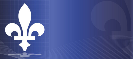 Quebec province of Canada emblem horizontal