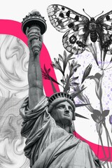 statue of liberty abstract background © leoni