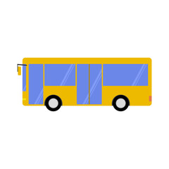 City bus vehicle isolated on white background. Vector illustration.