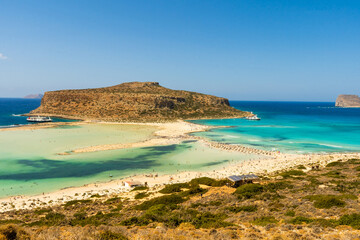 Blue lagoon in Ballos, Crete, Greece