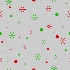 Vector clipart illustration. Holiday festive snowflakes seamless pattern. Great for gift wrapping paper or holiday textile