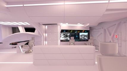 宇宙船内の風景