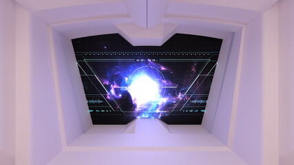 宇宙船内の風景