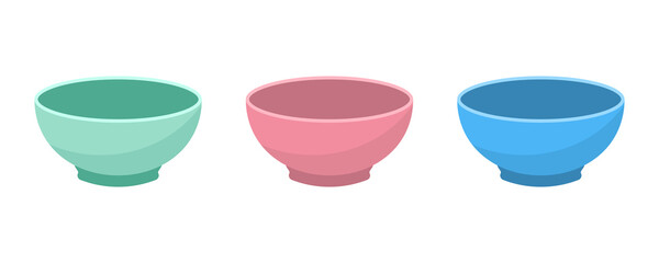 Bowl icon. Bowl set on white background