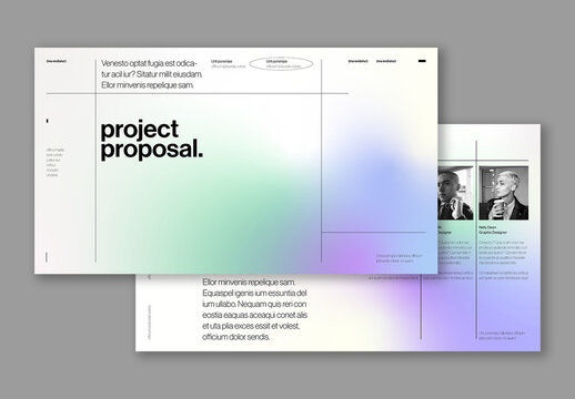 Pitch Deck Layout with Gradient Accent