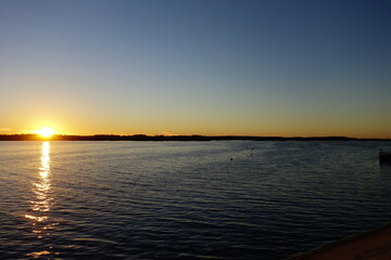 sunset over the sea
