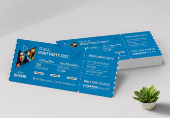 Event Ticket Layout Design