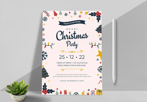 Christmas Party Flyer Design 2022