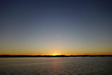 sunset over the sea