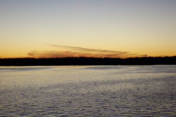 sunset on the river