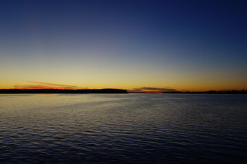 sunset over the river
