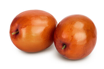 jujube or chinese date isolated on white background with clipping path and full depth of field
