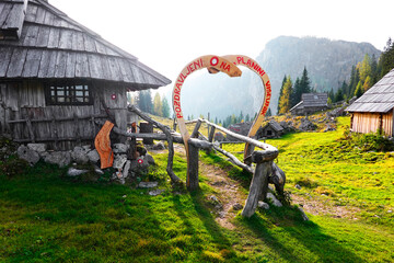 Bregarjevo huts in Triglav National Park, Slovenja, Europe 