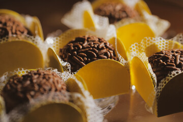 Brigadeiro, made from chocolate, typical Brazilian sweets