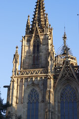 Fototapeta na wymiar Cathedral in the downtown of Barcelona