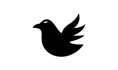 black bird silhouette vector