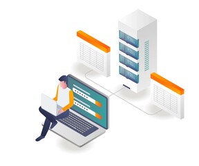 Man sitting on laptop and opening data account password