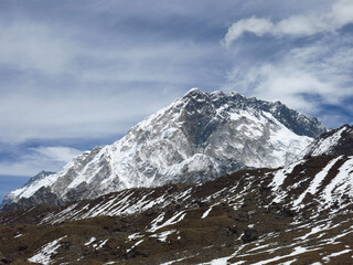 Mount Lhotse seen from Lobuche. - obrazy, fototapety, plakaty