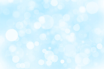 Light blue luxury bokeh background. Festive abstract blurred illustration.