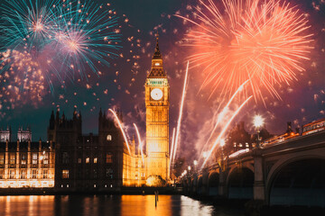  fireworks display around Big Ben