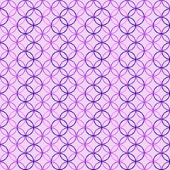 Geometric seamless pattern from circles purple and pink color