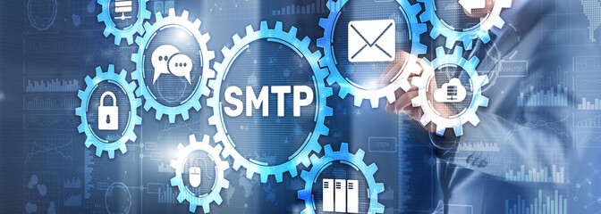 Simple Mail Transfer Protocol. Smtp server mail transfer protocol. TCP IP protocol sending and...