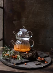 Foto op Aluminium Organic Sea buckthorn tea. © Inna