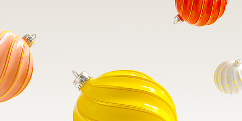 3D Render Abstract Winter Background, Christmas and new year background