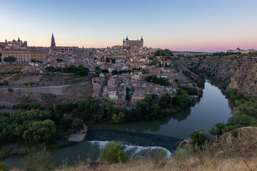 Fototapeta premium View of Toledo from the famous viewpoint of Valle (Spain)
