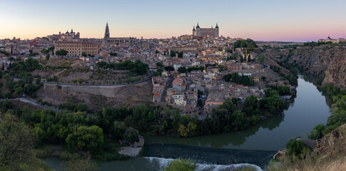 Fototapeta na wymiar View of Toledo from the famous viewpoint of Valle (Spain)