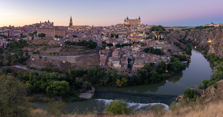 Fototapeta na wymiar View of Toledo from the famous viewpoint of Valle (Spain)